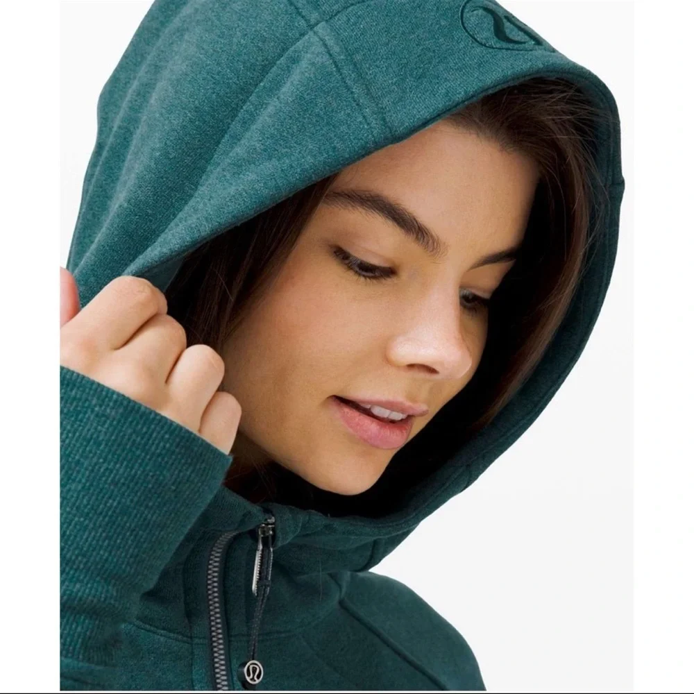 Lululemon Scuba Hoodie Cotton Fleece Heathered Desert Teal Size 4